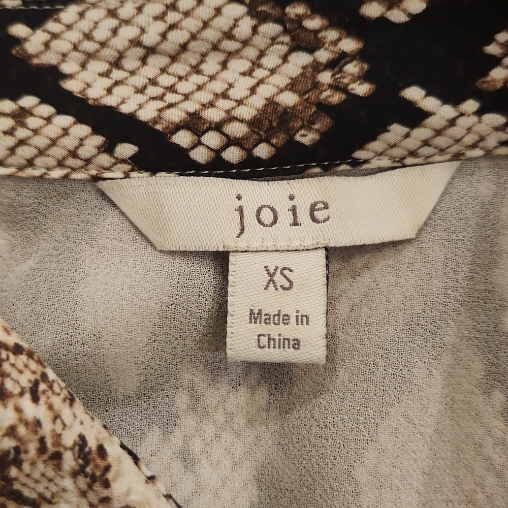 Gorgeous JoieTalma Snake Print Shirt Dress size XS! Excellent condition! - Picture 6 of 10